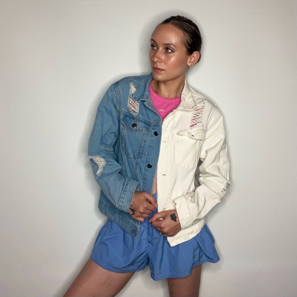 Two-Tone Denim Jacket - image 1